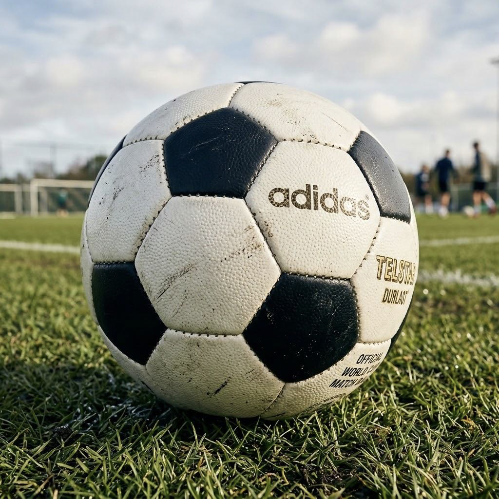 Football on the pitch